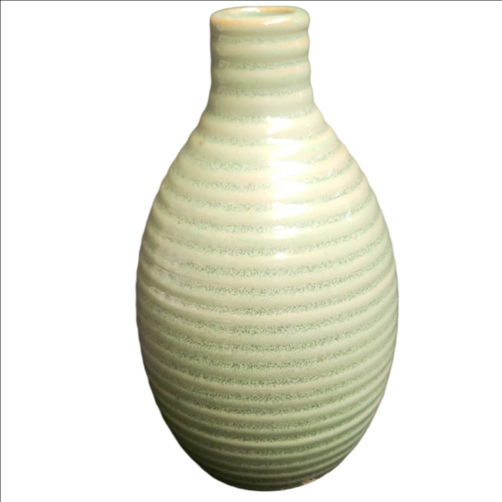 MCM Green Ombre Coiled Gourd Vase